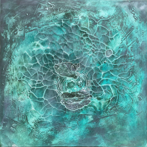 grün türkis farbenes abstraktes Strukturbild